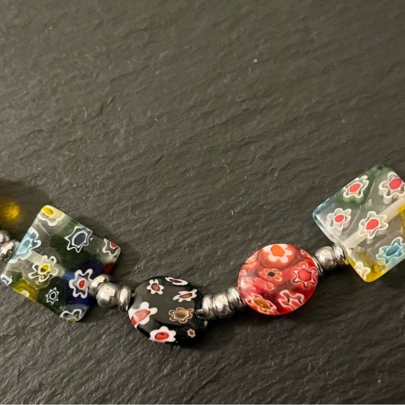 MillieFiori Art Glass Drop Dangle Earrings And Necklace Art To Wear Set - Picture 8 of 16